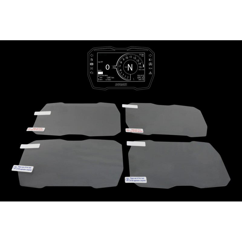 CNC Racing Dashboard Screen Protector Kit for the Ducati Panigale / Streetfighter V4 (18-24), Diavel V4, and Multistrada V4 (Base) CNC Racing Dashboard Screen Protector Kit for the Ducati Panigale / Streetfighter V4 (18-24), Diavel V4, and Multistrada V4 (Base)